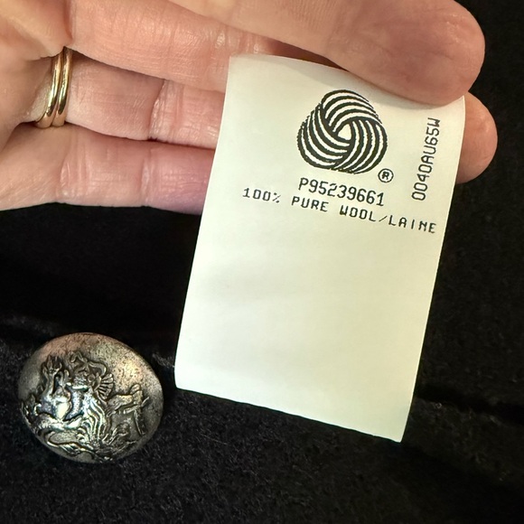 Geiger Black Wool Cardigan Sweater Made in Austria Sz EU 38 - Picture 11 of 12